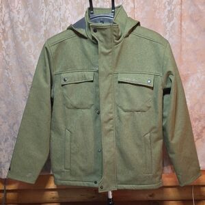 Olive Green Hooded Field Jacket by